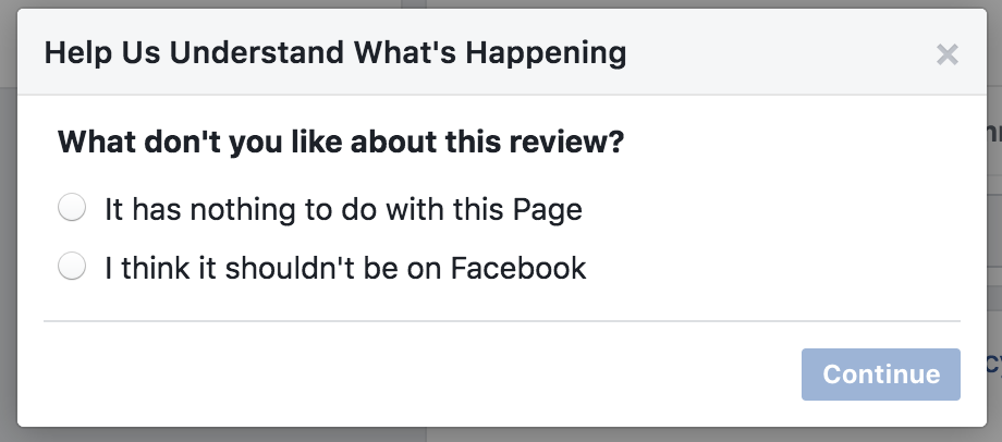 negative reviews on facebook