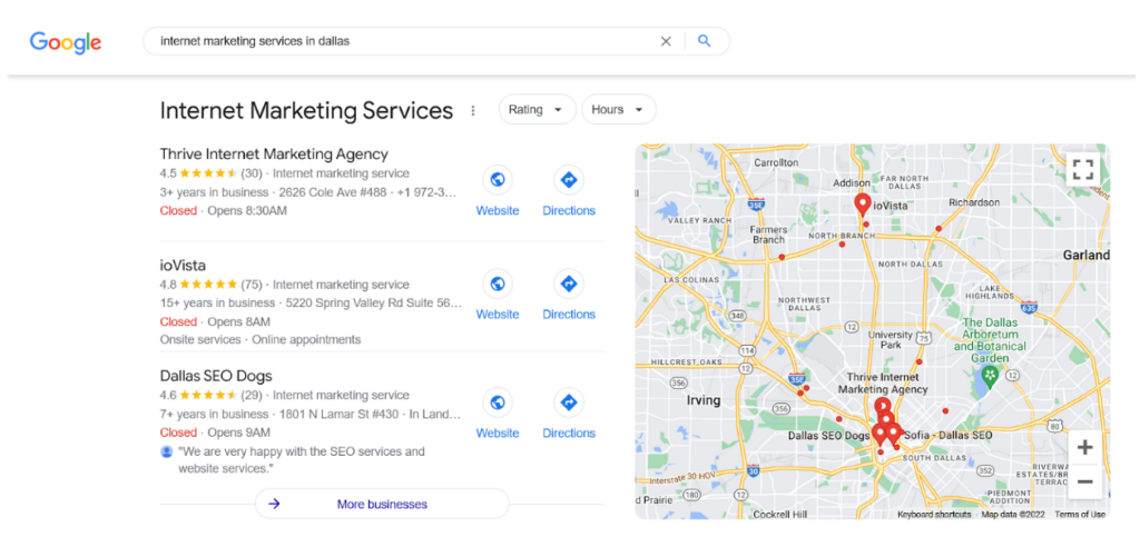 Google Business Profile Search